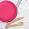 10 Count Hot Pink Small Disposable Paper Dessert Plates for Party 7.25 Inch
